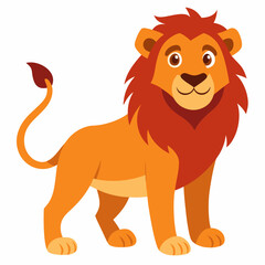 lion cartoon isolated on white