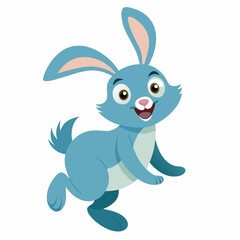 rabbit, bunny, animal, easter, cartoon, vector, illustration, hare, fun, cute, art, white, pet, holiday, isolated, mammal, happy, baby, toy, animals, blue, spring, ears, pink, drawing