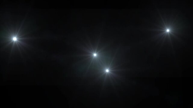 photography Camera flash on black background. Photo camera flashes on the stadium, Flashing lens flares, Random bright blinking lights. Photographer camera flashes. Paparazzi Camera Flashes Overlay 