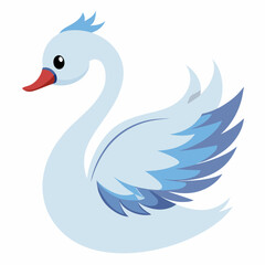 vector illustration of a swan