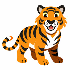 tiger cartoon isolated on white