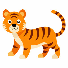 tiger cartoon isolated on white