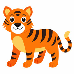 tiger cartoon isolated on white