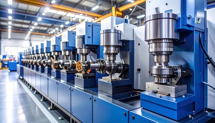 Industrial Mining Equipment Testing Drill Heads with Vibration Impact Technology