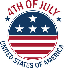 4th July Independence Day Vector