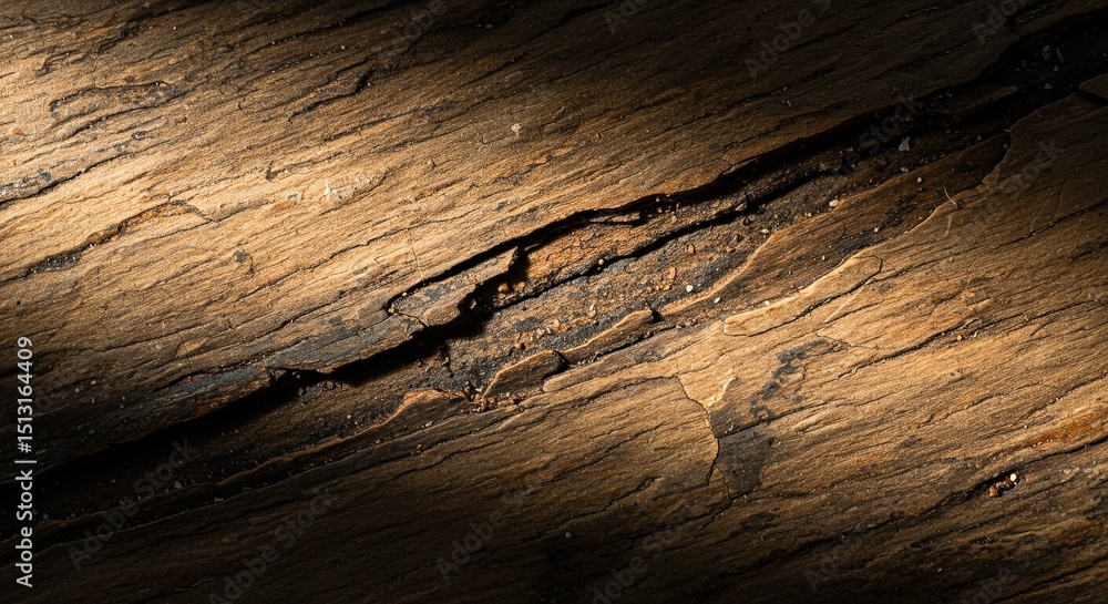Poster the image is of a wooden surface with a crack in it