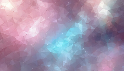 Fototapeta premium Cyan and Magenta Crystal Pattern Abstract Background with Polygonal Geometry