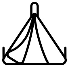 Camp holiday Line Icon