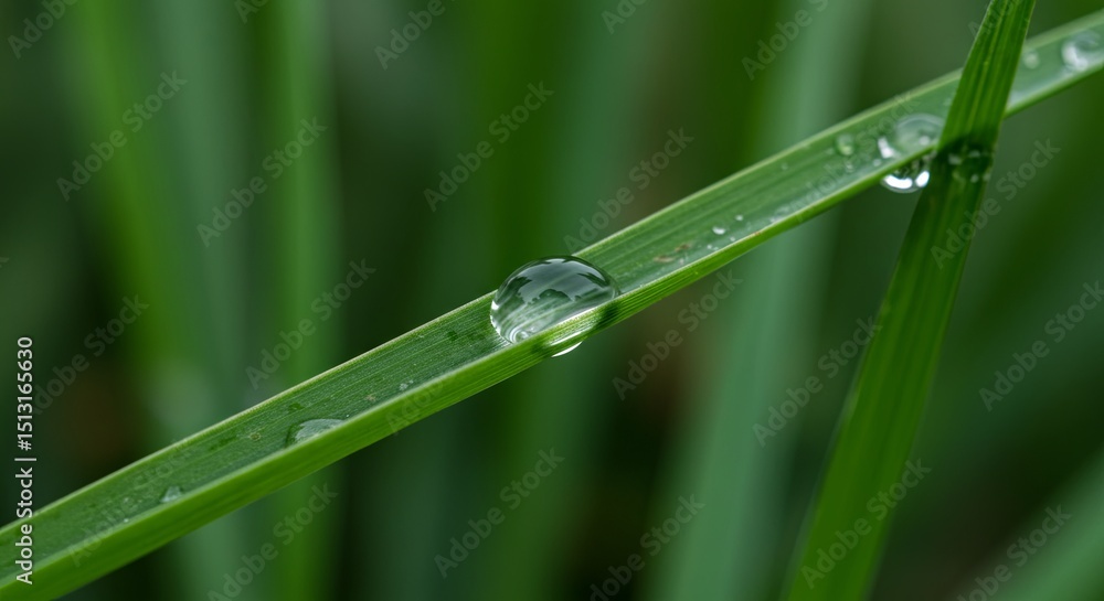 Poster a leaf with a drop of water on it