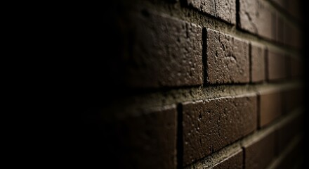 Naklejka premium A brick wall with a dark background