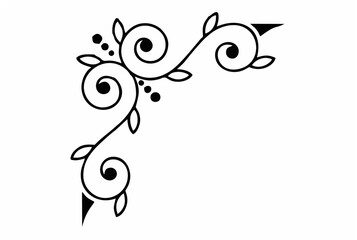 decorative swirls, floral ornament, abstract design, minimalist pattern, stylized foliage, intricate illustration, monochrome graphic, artistic flourish, curvilinear motif, decorative elements
