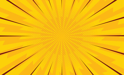 Fototapeta premium Yellow offer sales background sunbrust effect vector