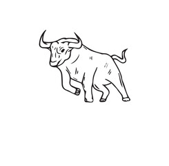 Cow Standing Side View ....Editable Vector