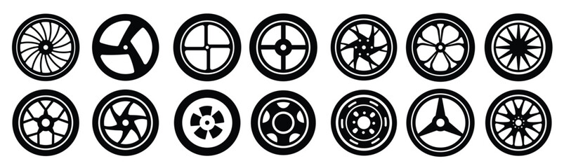 wheel tire symbol.