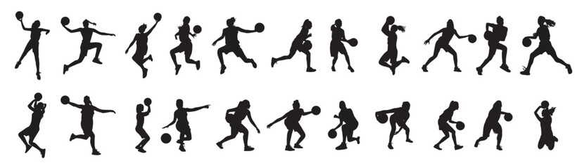 woman basketball silhouette design
