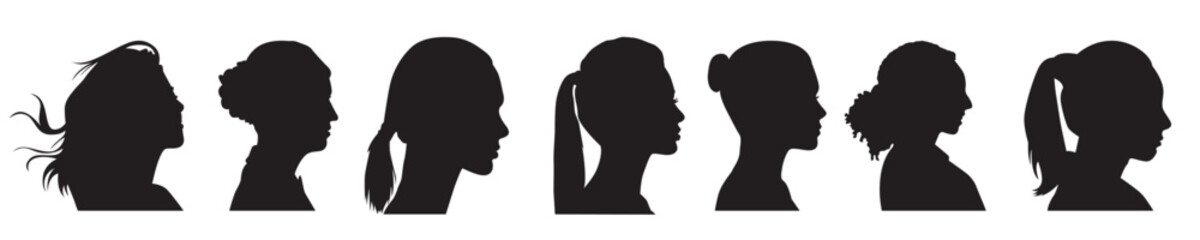 woman face silhouettes