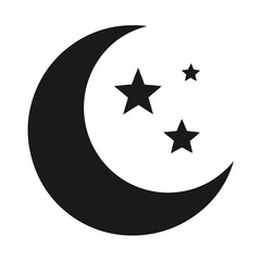 Silhouette-of-a-moon-and-stars-on-a-white-background
Silhouette of Moon and Stars Vector, Moon and Stars Silhouette Design
