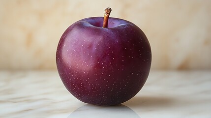 A Captivating Close-Up of a Perfectly Ripe Plum Showcasing Its Rich Color and Delicate Texture, Emphasizing the Freshness and Natural Beauty of the Fruit