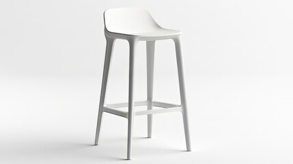 White bar stool with basic design