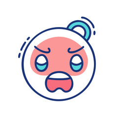 Obraz premium Upset Expression Icon Illustration Vector