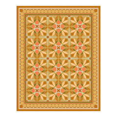 Obraz premium Art Nouveau Floral Seamless Pattern in Vintage Palette