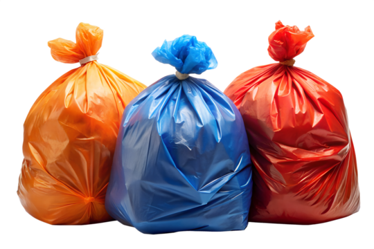 Colorful Trash Bags for Efficient Waste Management and Recycling
