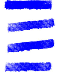 Watercolor blue brayer stripe roller brush streak texture with transparent background