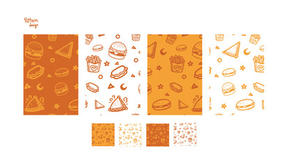 seamless food pattern, restaurant seamless pattern design