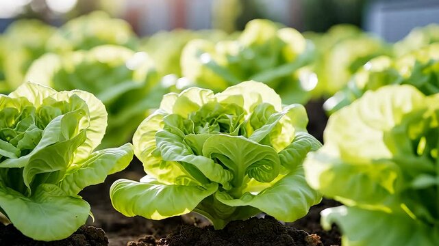 Cultivating nutrient rich lettuce leaves.