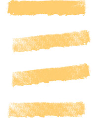 Watercolor pastel yellow orange brayer stripe roller brush streak texture with transparent background