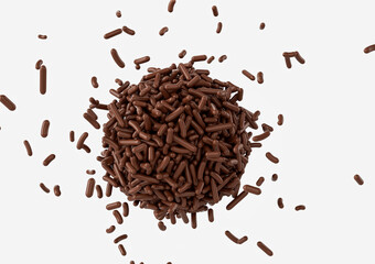 Brigadeiro Traditional Brazilian Dessert Ball Made Of Chocolate Sprinkles or Meises 3D Illustration
