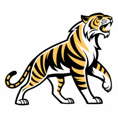 Tiger icon design white graphic isolated on white background