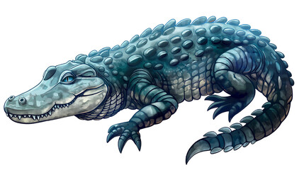Fototapeta premium Crocodile Isolated On Transparent Background on Transparent Background