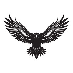 Obraz premium Falcon character logo concept silhouette