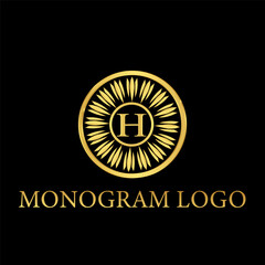 H Letter Monogram Logo design 