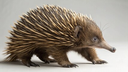 Echidna on studio background