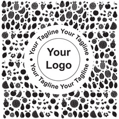 Obraz premium Diverse Fruit Icons Pattern for Design Template