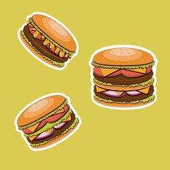 vector illustration of a fast food