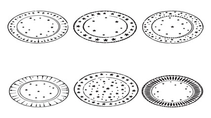 Fototapeta premium American Themed Party Plates Printable Template 