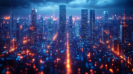 Fototapeta premium abstract city lights