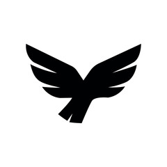 Abstract Bird Wings Logo Design Soaring Symbol of Freedom and Flight