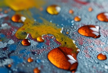 water drops on a leaf
