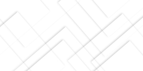 Abstract white background design with layers of textured white transparent material in triangle and squares shapes. White color technology concept geometric line vector white light grey background.	
