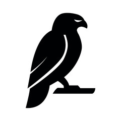 Majestic Falcon Silhouette A Powerful Bird of Prey Illustration