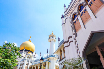Golden dome of Sultan Mosque, Masjid, Singapore 