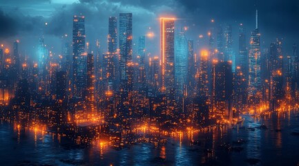 Fototapeta premium fire in the water