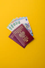 Poland passport for travelling, flying and doing business. Polish document, id