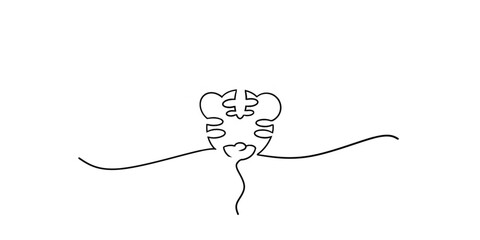 art line of tiger zodiac sign for chinese new year