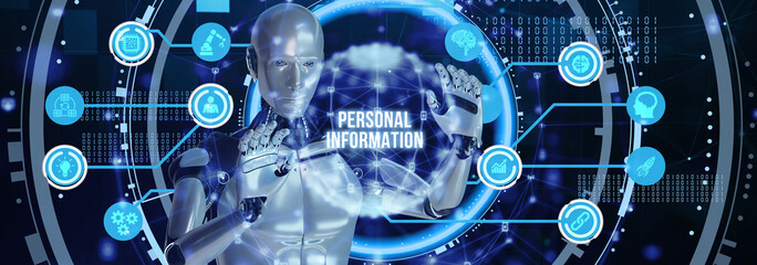 Safety concept: Personal Information on digital background. 3d illustration
