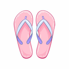 Pink Beach Bliss: An alluring pair of pink flip-flops, designed to whisk you away to the serene tranquility of the beach, offering a burst of color.